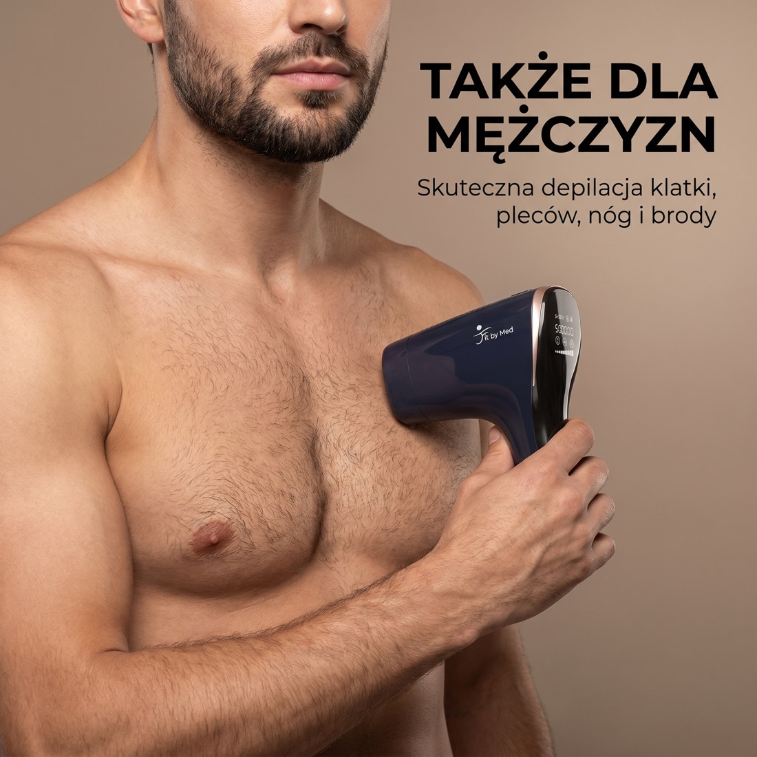 Depilacja IPL dla mężczyzn — klatka piersiowa, plecy, broda